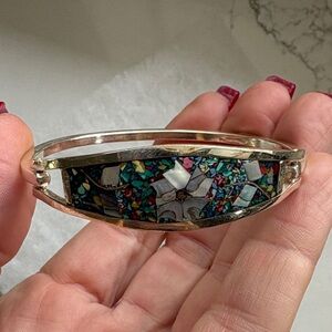 Elegant Sterling Silver and Multicolor Gemstone Women's Bracelet